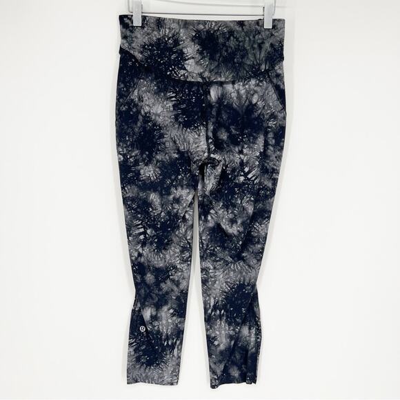 Lululemon Base Pace High Rise Crop Leggings 8‎ Ink Vapor Ice Grey Multi - Picture 3 of 7